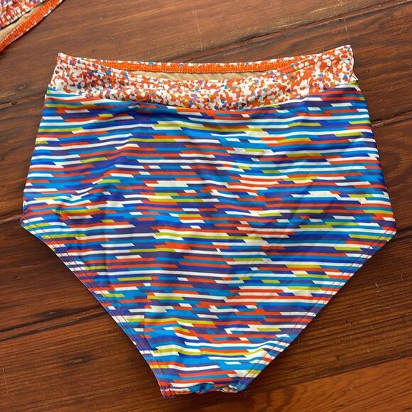 Liberty of London long line hi rise multi-print bikini swimsuit sz S - Picture 8 of 8